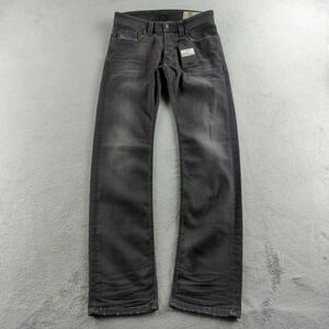 Diesel Larkee Jeans Mens 30x32 Black Faded Regular Straight Stretch 082AS NEW
